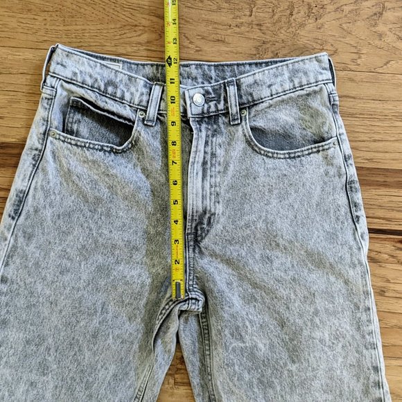 Gap High Rise Acid Wash Barrel Wide Leg Jeans Gray 26 2 100% Cotton - Picture 4 of 12